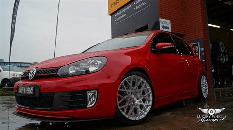 Volkswagen Golf Gti Vi Red Rotiform Blq Wheel Wheel Front