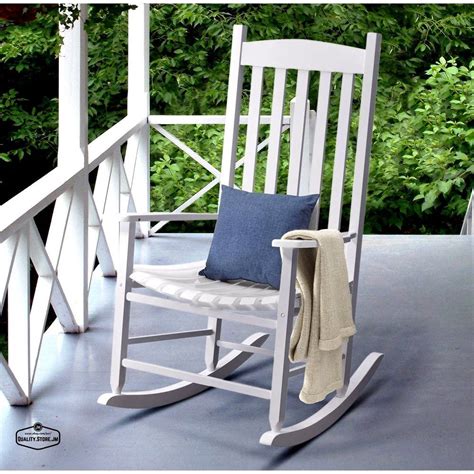 Rocking Chair Outdoor Chairs White Wood Porch Deck Rocker Seat