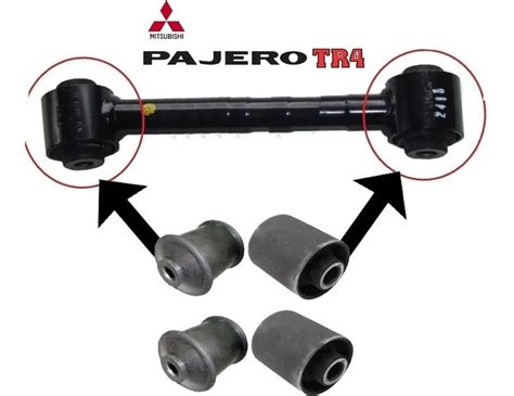 Kit 4 Bucha Braço Tensor Inferior Traseiro Pajeiro Tr4 2008 Mercado Livre