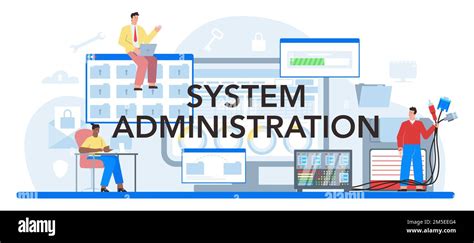 System Administration Typographic Header Technical Work With Server Software Installation