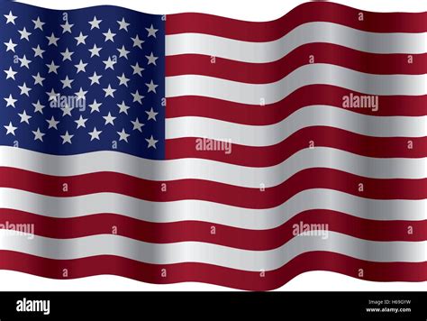 Vector Waving Flag Of United States Of America Stock Vector Image And Art Alamy