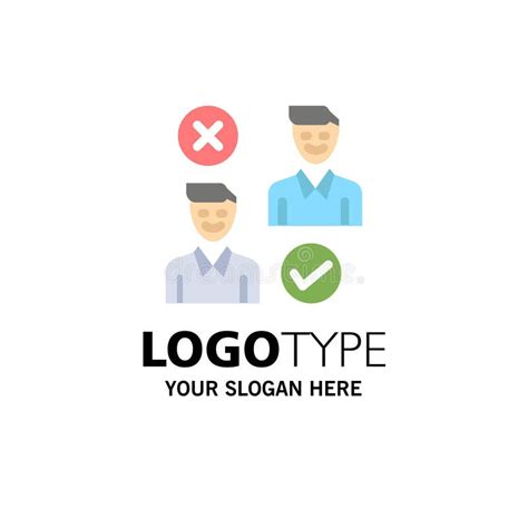 Group User Job Good Cancel Business Logo Template Flat Color Stock