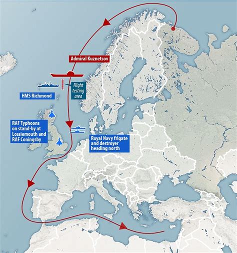 Russias Northern Fleet Passes Through The North Sea And English