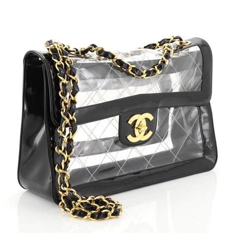 Chanel Vintage Naked Flap Bag Quilted PVC Maxi At 1stDibs