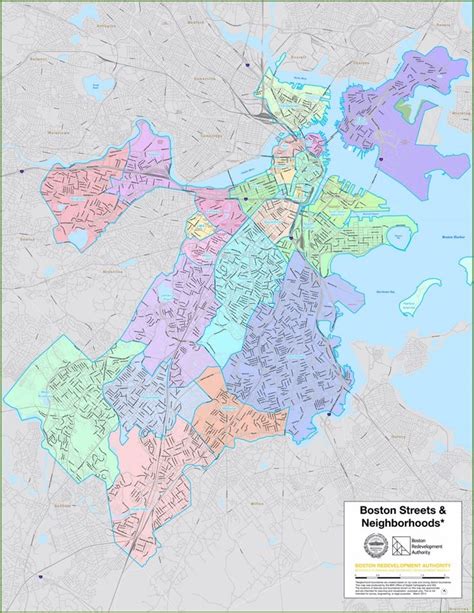 Boston neighborhoods map | Map, Historical maps, Map outline