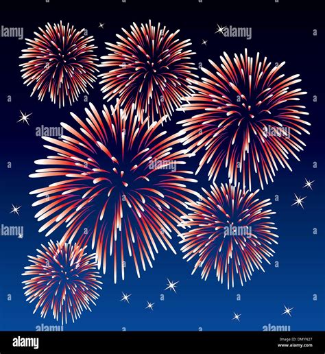 Vector Red Fireworks Stock Vector Image And Art Alamy