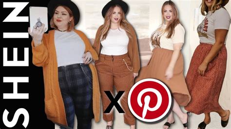 Recreating Pinterest Outfits Shein Fall Plus Size Try On Haul Youtube