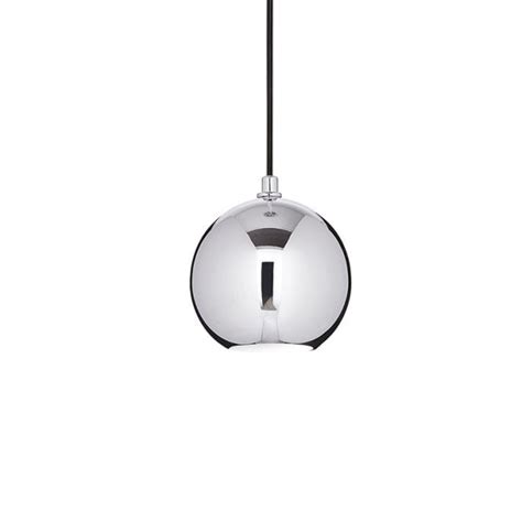 Ideal Lux Mr Jack Small Single Light Ceiling Pendant In A Chrome Finish