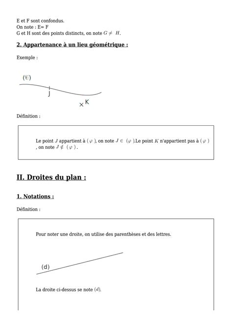 SOLUTION Droites Segments Et Mediatrice Cours De Maths En 6eme A