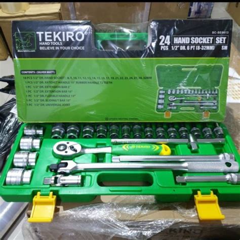 Promo Kunci Sok Tekiro 24pcs 8 32 6pt Box Plastik Hand Socket Set