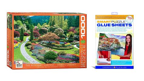 Bundle Of 2 EuroGraphics Butchart Gardens Sunken Garden Jigsaw