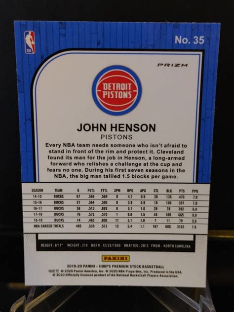 John Henson Panini Hoops Premium Stock Red Flash Prizm