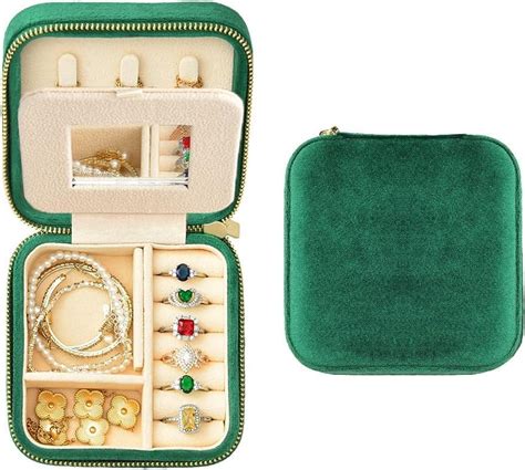 Benevolence La Plush Velvet Travel Jewelry Box Organizer Mini Travel