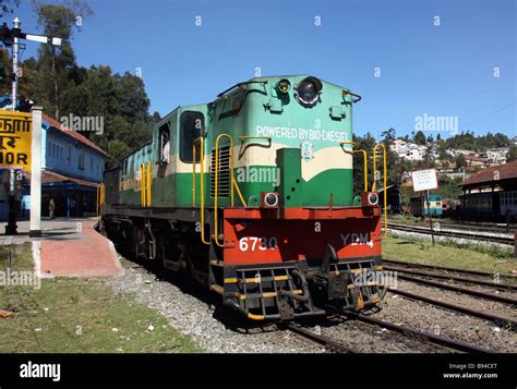 Bio Diesel powered narrow gauge locomotive at Connor Station India Stock Photo - Alamy