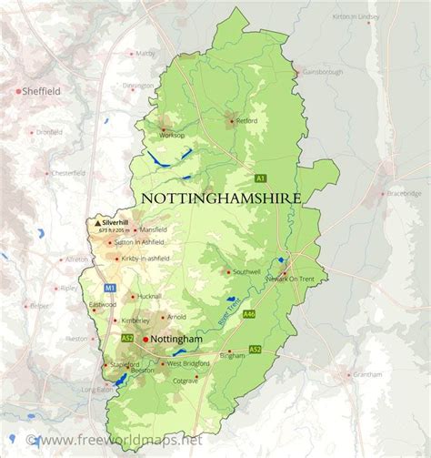 Nottinghamshire Maps