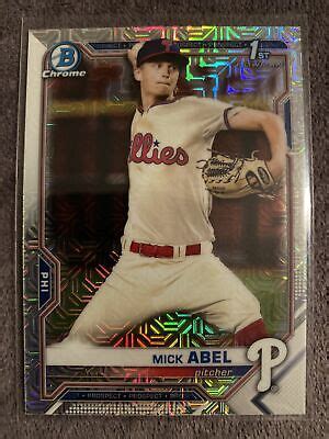 2021 Bowman Mega Box Chrome 1st Mick Abel Phillies Prospect MOJO