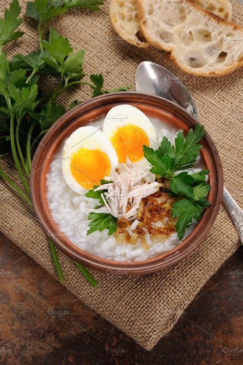 Rice Porridge With Egg Containing Soup Rice And Porridge Artofit