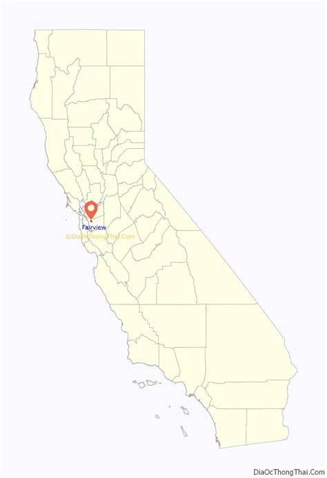 Map of Fairview CDP, California - Thong Thai Real