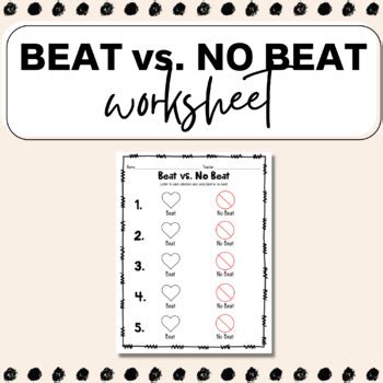 Beat vs. No Beat Assessment Worksheet by BWestfield | TPT