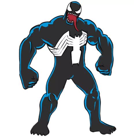 How To Draw Venom Easy Drawing Art