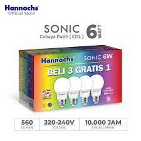 Jual Lampu Hannochs Led Sonic Watt Paket Beli Gratis Putih Di