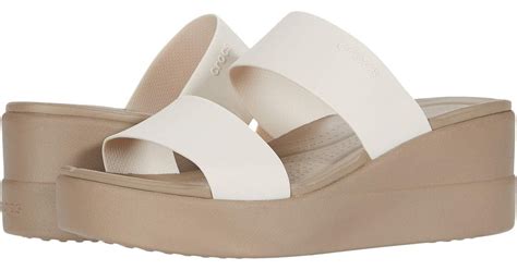 Crocs™ Brooklyn Mid Wedge in Natural | Lyst