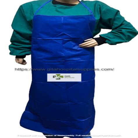 Ghs Healthcare Blue Heavy Duty Pvc Apron For Hospital Model Superior