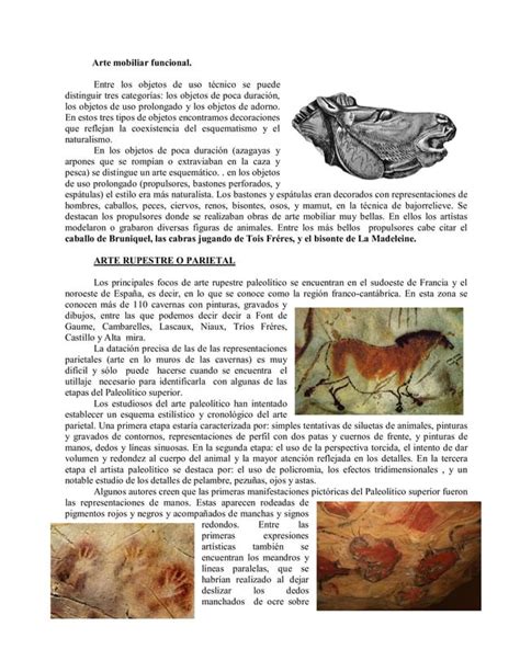 Ficha N El Sentido Art Stico Del Hombre Paleol Tico Pdf