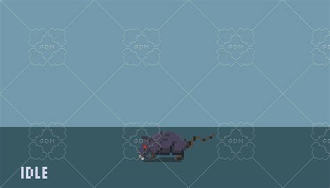 Animated Pixel Rat | GameDev Market