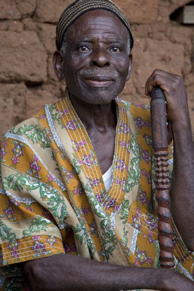 Man With Cane In Wum Cameroonian People Cameroon Travel Story And