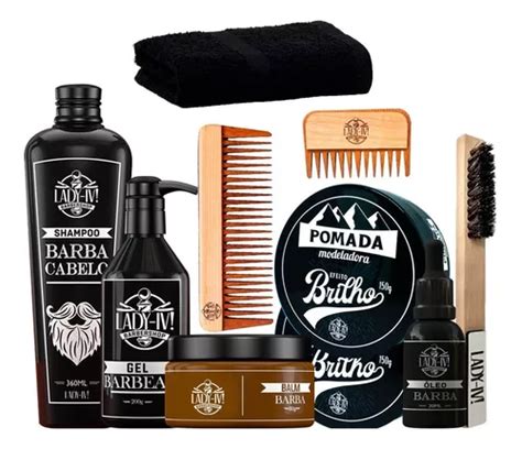 Kit Shampoo Balm Pomada Modeladora Super Completo Presente Parcelamento Sem Juros