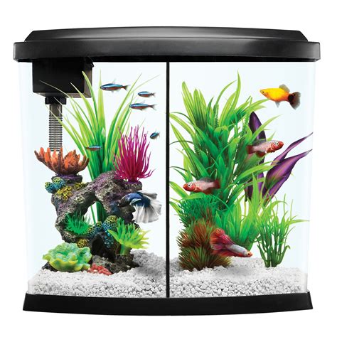 Top Fin Half Moon Aquarium Gallon Fish Starter Kits