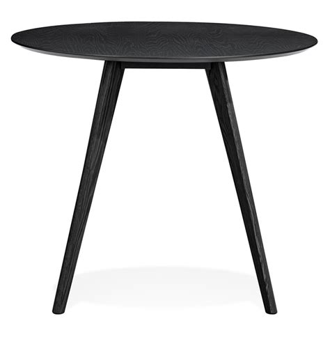 Table De Cuisine Ronde Midy Noire Style Scandinave ø 90 Cm