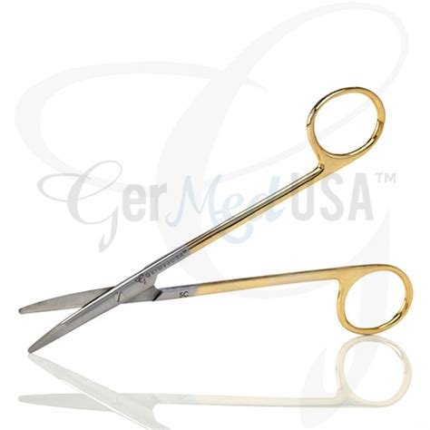 Super Sharp Ragnell Dissecting Scissors Curved Flat Tip Tc Insert