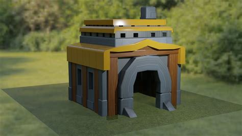 Clash Of Clans Town Hall 5 3d Model Cgtrader