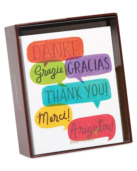 International Thanks Boxed Thank You Cards And Envelopes 20 Count