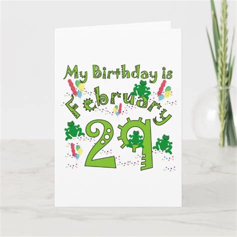 29th February Birthday Cards Zazzle Ca