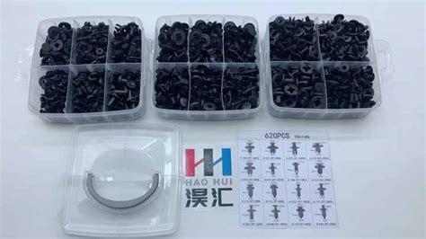 C0001 620 Pcs Car Retainer Clips Plastic Fasteners Kit Fender Rivet Clips 16 Sizes Auto Push Pin