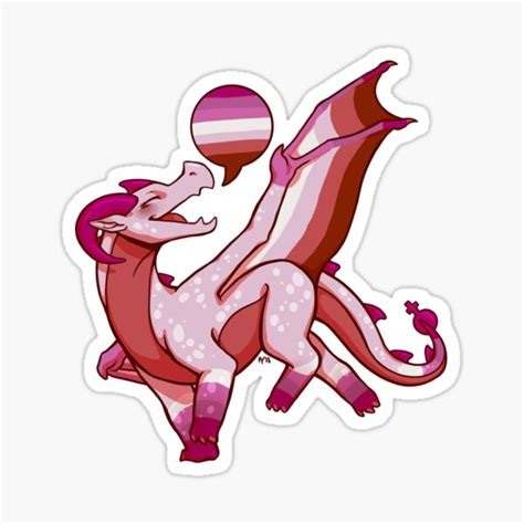 Lesbian Pride Flag Dragon 2nd Edition Old Flag Sticker By Kmp0511