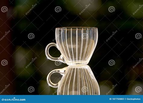 Vintage Coffee Cups Collection Retro Glass Tea Cups Stock Image