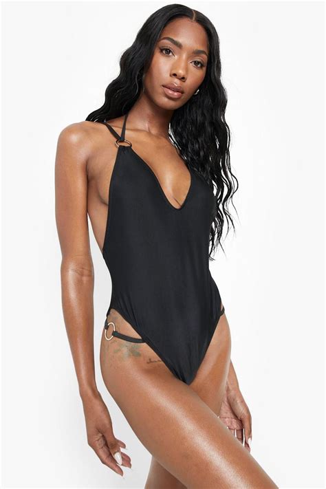 Plunge Swimsuits Plunge One Piece Swimsuits Boohoo Uk