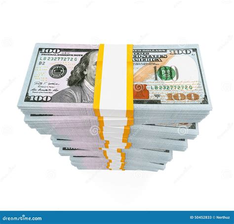 Piles De Nouveaux 100 Billets De Banque De Dollar US Illustration Stock