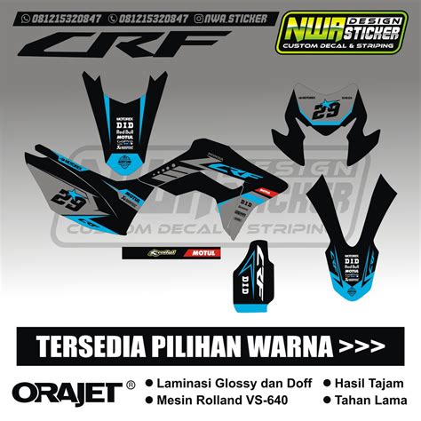 Jual DECAL FULL BODY CRF 150 DECAL HONDA CRF 150L FULL BODY CRF TEMA