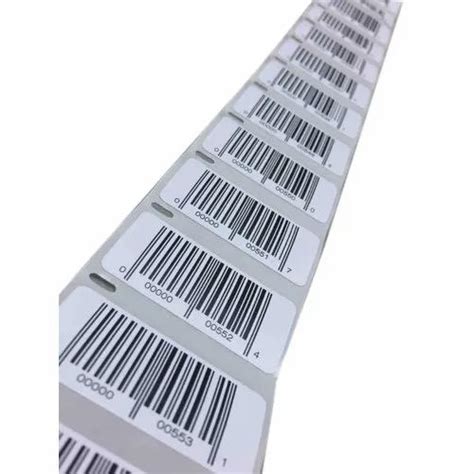 Chromo Paper Printed Barcode Label Gsm Below Gsm At Rs Piece