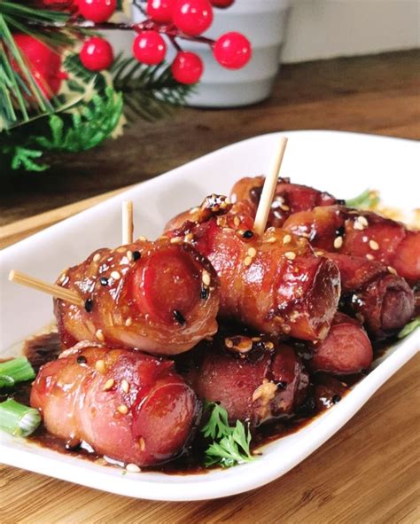 Saucisses Enroul Es De Bacon Teriyaki L Rable Roxanne Cuisine