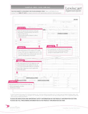 Fillable Online Sample CMS 1450 UB 04 Claim Form Astellasaccess