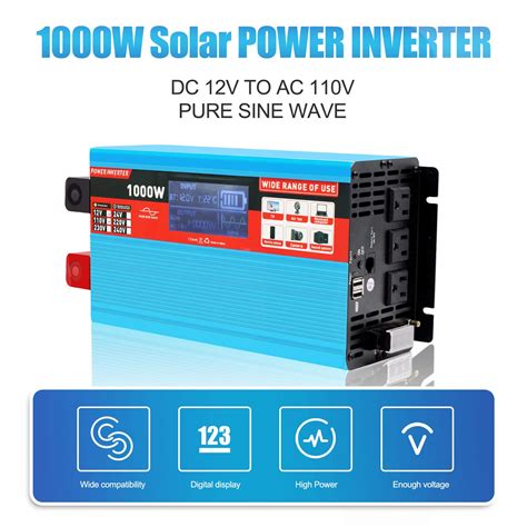 Powland W Solar Inverter V Dc To V V Ac Pure Sine Wave All