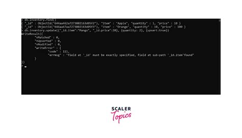 Upsert In MongoDB Scaler Topics