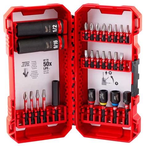 Kit de Puntas Milwaukee 4832 4408 SHOCKWAVE de 26 piezas Máquinas y