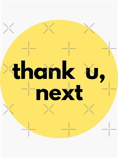 "Thank U, Next - Thank U Next" Sticker for Sale by GalleryHeart | Redbubble